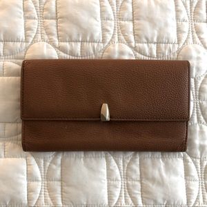 De Vecchi by Hamilton Hodge Caramel Checkbook Wallet. Italy.